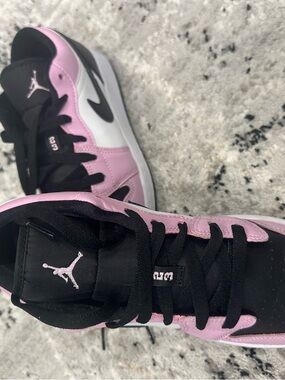 Jordan Kids' Sneakers in Pink and Black with White Accents
